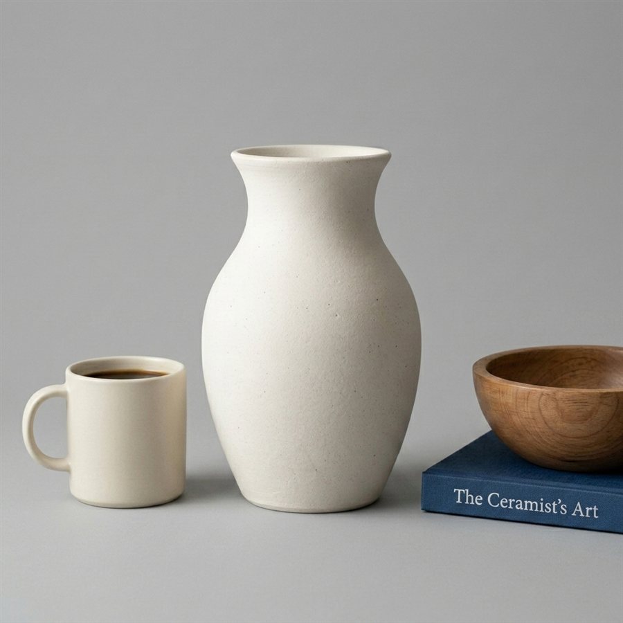 Generated studio photoshoot of ceramics